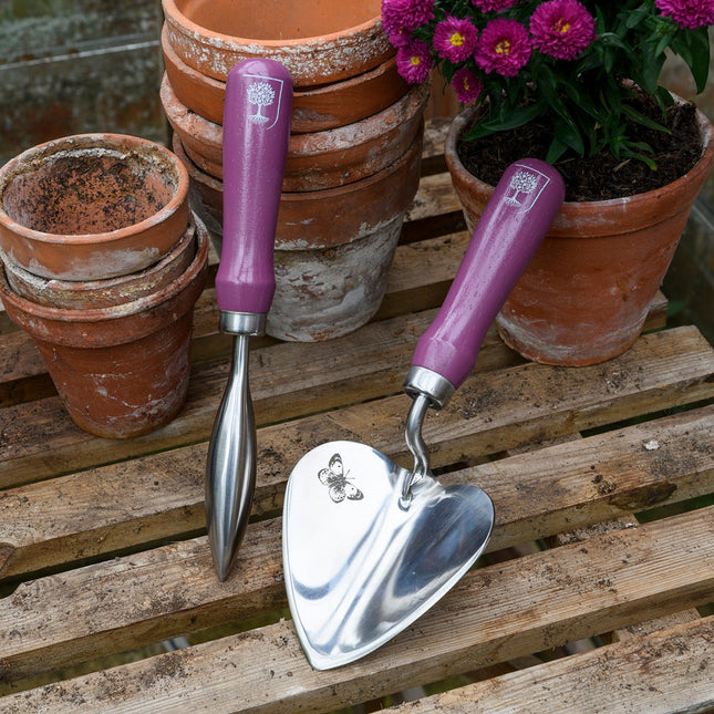 Burgon and Ball Burgon & Ball - RHS Gift Planting Trowel and Dibber Asteraceae FSC 100% - Trowel and Dibber - AllotMate Essentials - GRH/PTDIBASTER - 5019360203872