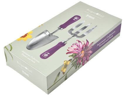 Burgon and Ball Burgon & Ball - RHS Gift Trowel and Fork Asteraceae FSC 100% - Trowel and Fork - AllotMate Essentials - GRH/TFBOXASTER - 5019360203841