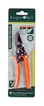 Micro Secateurs – Compact Pruners for Small Stems | Terracotta by Burgon & Ball | Micro Secateurs | GTO/MPT 5019360013402 | AllotMate Essentials