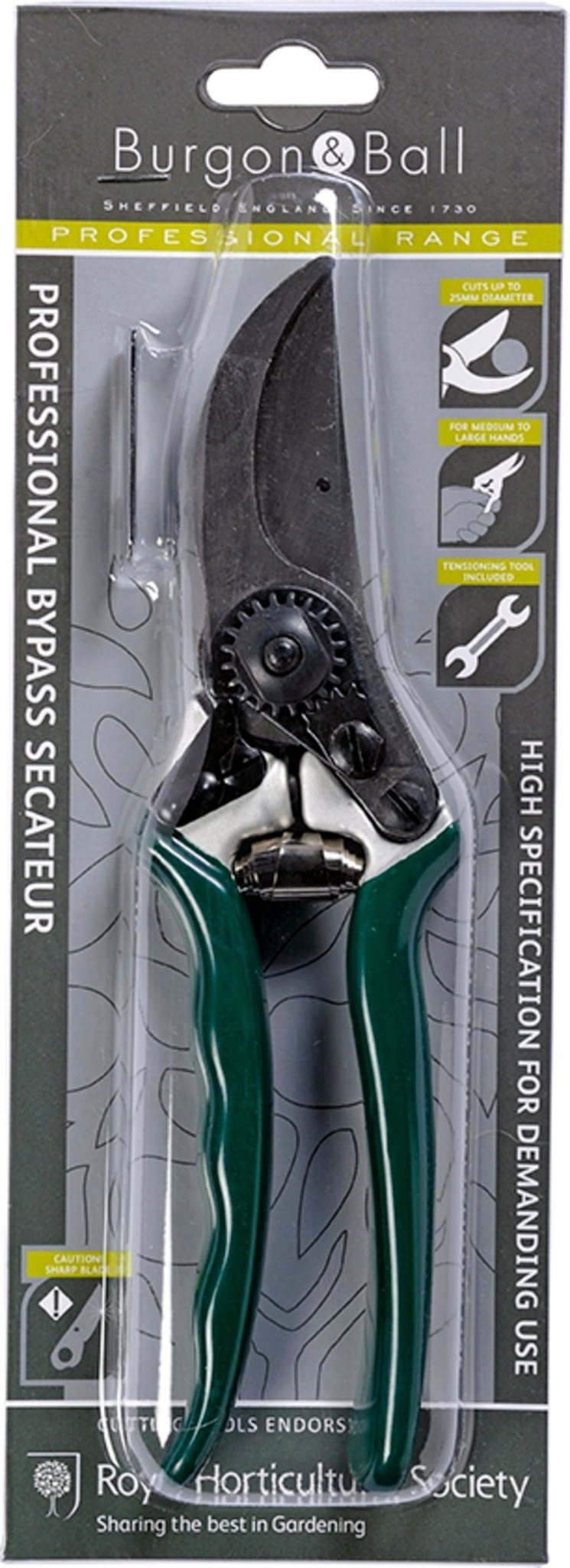 Professional Bypass Secateurs – High Performance Garden Pruners | RHS by Burgon & Ball | Bypass Secateur | GTO/PRB 5019360004714 | AllotMate Essentials