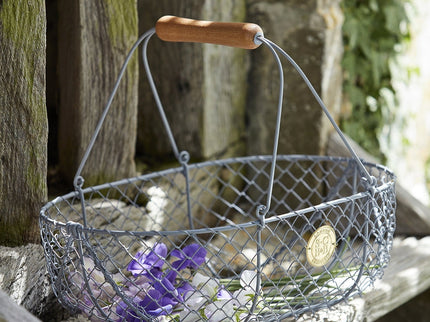 Burgon and Ball Burgon & Ball - Sophie Conran - Large Harvest Basket Grey - Harvest Basket - AllotMate Essentials - GSC/BASKLGGREY - 
