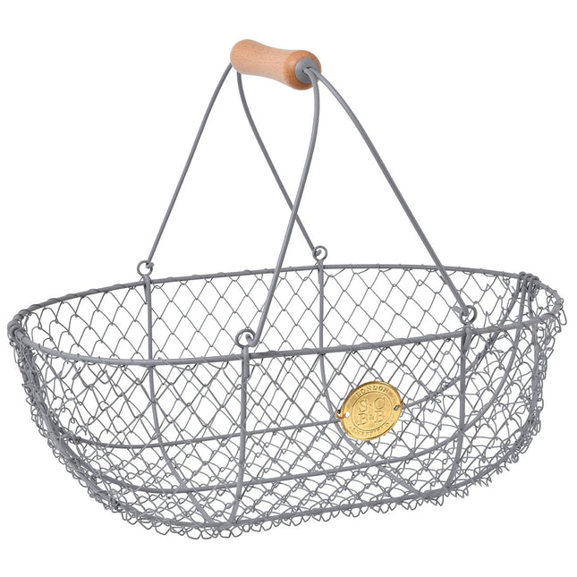 Burgon and Ball Burgon & Ball - Sophie Conran - Large Harvest Basket Grey - Harvest Basket - AllotMate Essentials - GSC/BASKLGGREY - 
