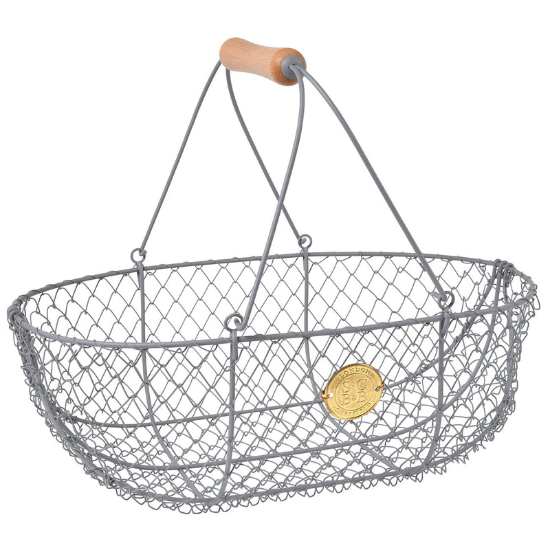 Burgon & Ball - Sophie Conran - Large Harvest Basket Grey | Harvest Basket | GSC/BASKLGGREY 5019360014010 | AllotMate Essentials