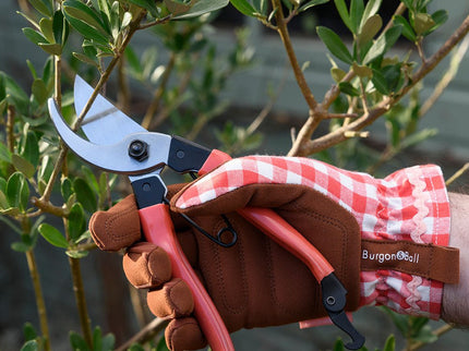 Collection Gardening Gloves – Red Check (One Size) | Classic Fit by Burgon & Ball | Gardening Gloves | GCC/GLOCHECKRED 5019360204787 | AllotMate Essentials