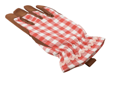 Collection Gardening Gloves – Red Check (One Size) | Classic Fit by Burgon & Ball | Gardening Gloves | GCC/GLOCHECKRED 5019360204787 | AllotMate Essentials