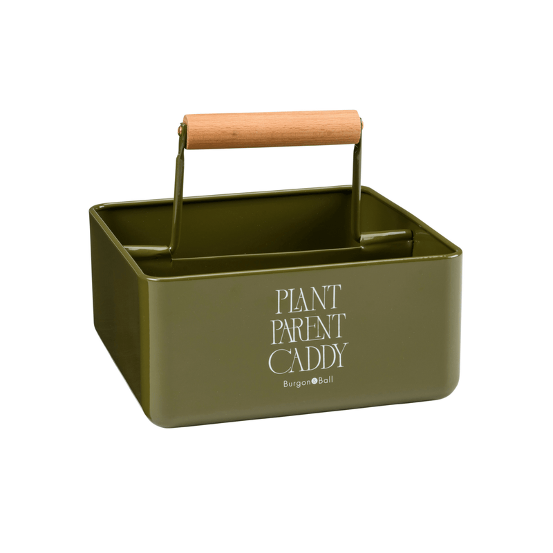 Burgon and Ball Plant Parent Caddy Olive Green Indoor Plant Storage Caddy | Plant Storage Tool | 5019360204947 5019360204947 | AllotMate Essentials