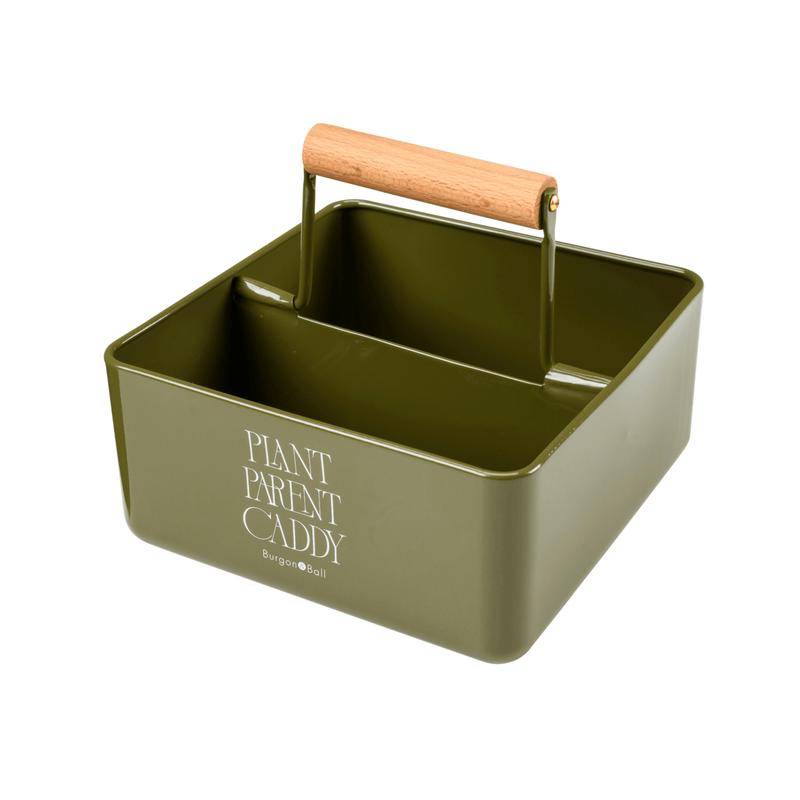 Burgon and Ball Plant Parent Caddy Olive Green Indoor Plant Storage Caddy | Plant Storage Tool | 5019360204947 5019360204947 | AllotMate Essentials
