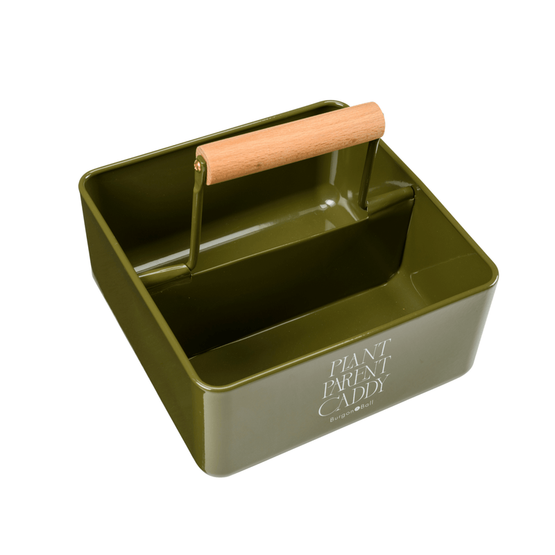 Burgon and Ball Plant Parent Caddy Olive Green Indoor Plant Storage Caddy | Plant Storage Tool | 5019360204947 5019360204947 | AllotMate Essentials