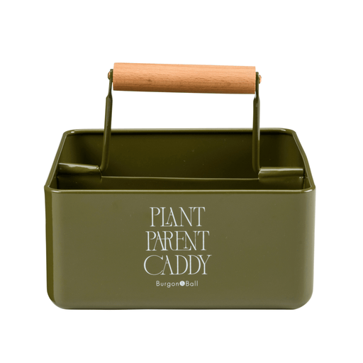 Burgon and Ball Plant Parent Caddy Olive Green Indoor Plant Storage Caddy | Plant Storage Tool | 5019360204947 5019360204947 | AllotMate Essentials