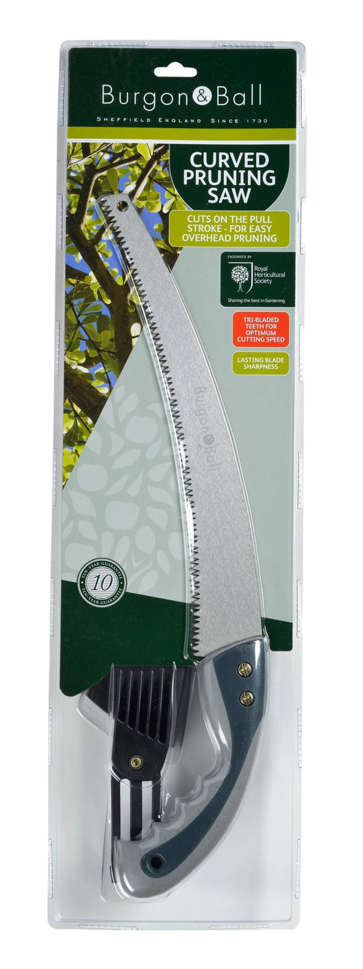 Curved Pruning Saw – Sharp Teeth for Fast Cutting | RHS Approved Garden Tool | Burgon & Ball | Pruning Saw | GTO/SAWLG 5019360011637 | AllotMate Essentials