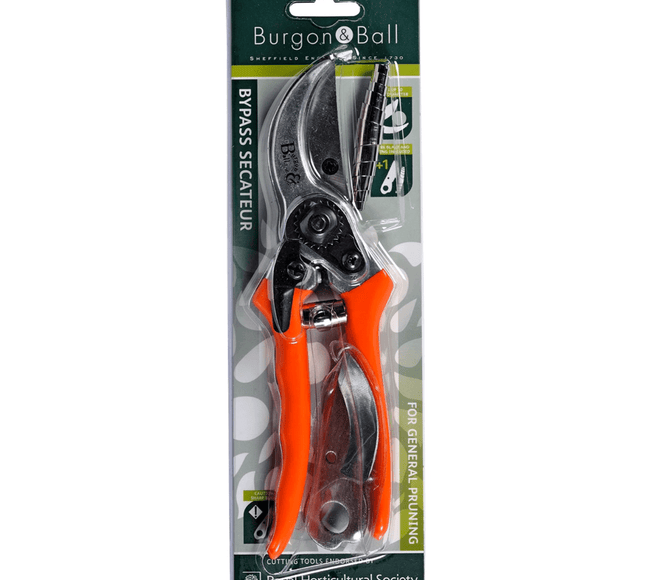 Left - Handed Bypass Secateurs – Ergonomic Cutting Tool | RHS by Burgon & Ball | Left - handed Bypass Secateur | GTO/SCLH 5019360015888 | AllotMate Essentials
