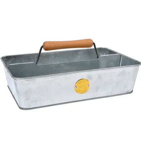 Burgon & Ball – Sophie Conran Galvanised Steel Garden Trug with Wooden Handle | Trug | GSC/TRUG | AllotMate Essentials