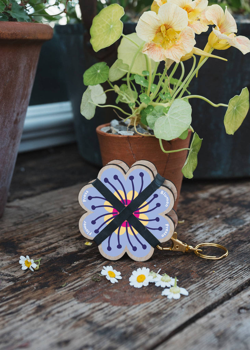 Best Mini Keyring Flower Press for Kids and Stocking Fillers - Studio Wald (UK Made)