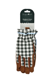 Collector Gloves Heritage Green Check: women's country cottage gardening gloves with a padded palm and ric rac trim | Gift Gloves | 5019360204770 5019360204770 | AllotMate Essentials