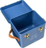 Collector Mini Seed Store in Cotswold Blue by Burgon & Ball – Compact Steel Seed Tin with Leather Handles | Seed Storage Tin | 5019360204893 5019360204893 | AllotMate Essentials