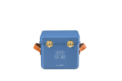 Collector Mini Seed Store in Cotswold Blue with Leather Handles | Seed Storage | GEN/MSEEDCOTS 5019360204893 | AllotMate Essentials