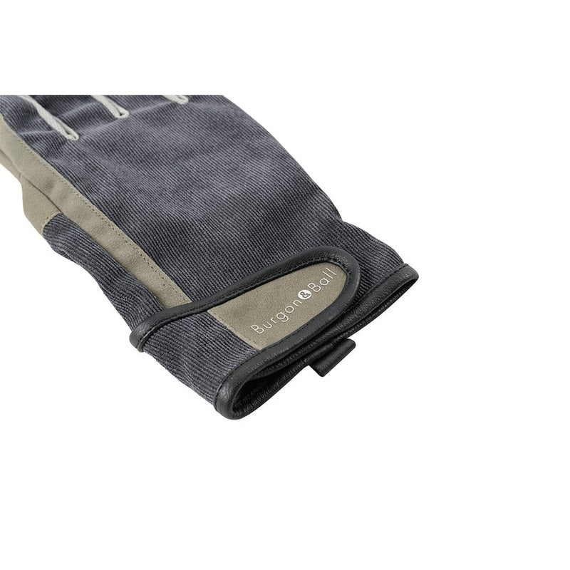Dig The Glove Country Cord L/XL: men's corduroy gardening gloves with a padded palm, leather trim, and wrist strap | Multi-Task Gloves | 5019360012412 5019360012412 | AllotMate Essentials