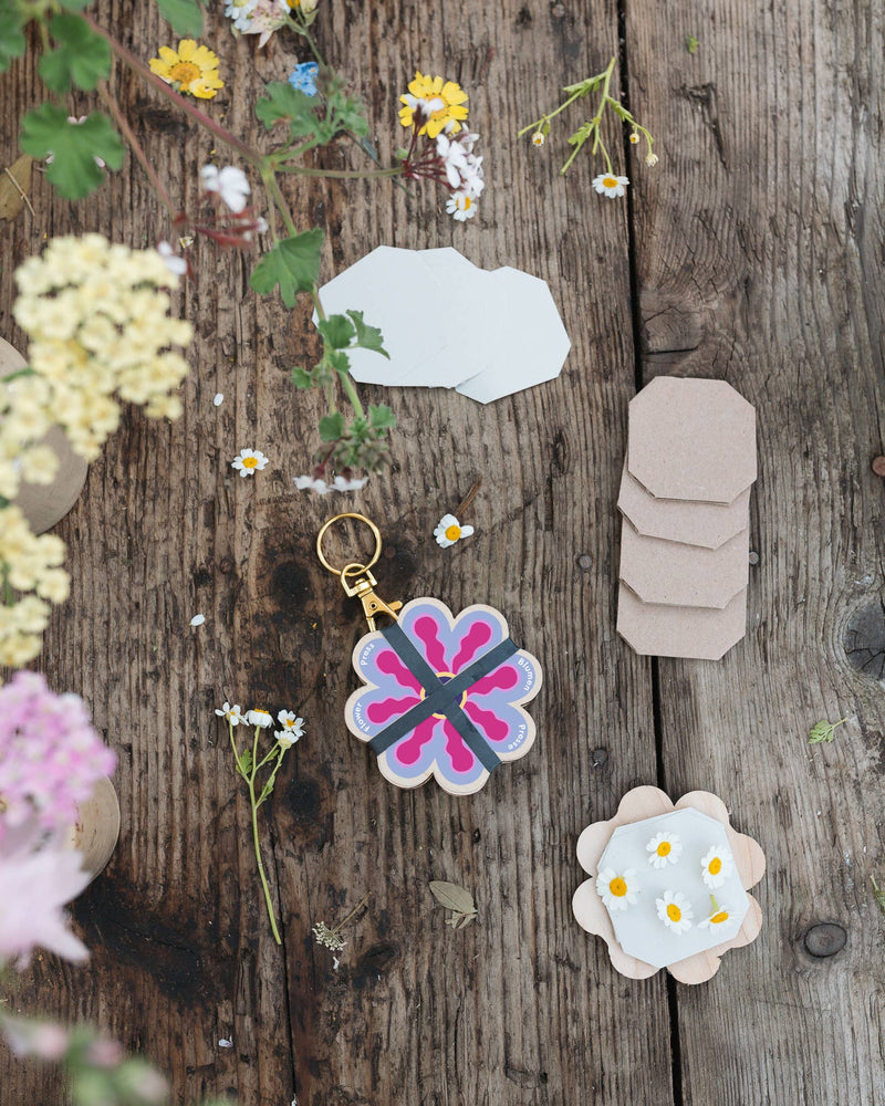 Best Mini Keyring Flower Press for Kids and Stocking Fillers - Studio Wald (UK Made)