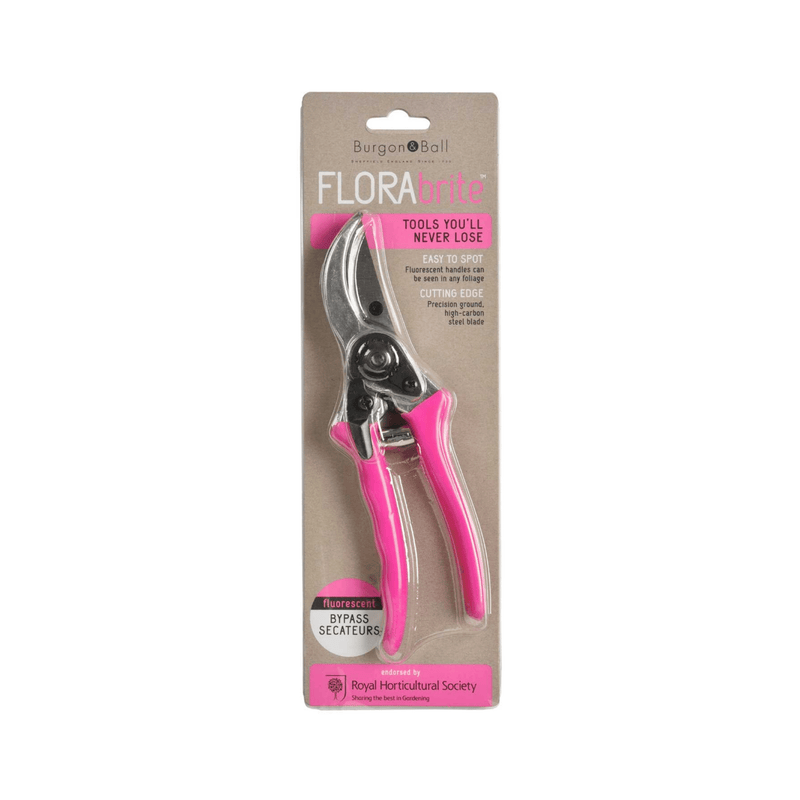 FloraBrite® Bypass Secateurs | RHS Endorsed | Bright Garden Tool in Pink | Best secateurs for finding tools you put down in the garden | Bypass Secateurs | 5019360013068 5019360013068 | AllotMate Essentials