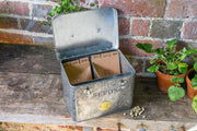 Galvanised Seed Tin – Stylish Storage with Inner Compartments | Sophie Conran by Burgon & Ball | Seed Storage | 5019360203353 5019360203353 | AllotMate Essentials