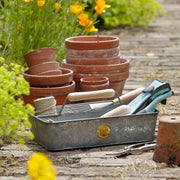 Galvanised Steel Garden Trug with Wooden Handle, Sophie Conran Design, 33.5cm Length | Garden Storage and Carrying | 5019360010364 5019360010364 | AllotMate Essentials