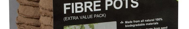 8cm Round Fibre Pots – 48 - Pack Biodegradable Starter Pots | Garland | Pots | W0304 5031670503046 | AllotMate Essentials