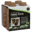 Garland Garland 48 x 8cm Round Fibre Pots (Extra Value Pack) - Pots - AllotMate Essentials - W0304 - 5031670503046