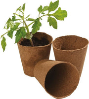 8cm Round Fibre Pots – 48 - Pack Biodegradable Starter Pots | Garland | Pots | W0304 5031670503046 | AllotMate Essentials