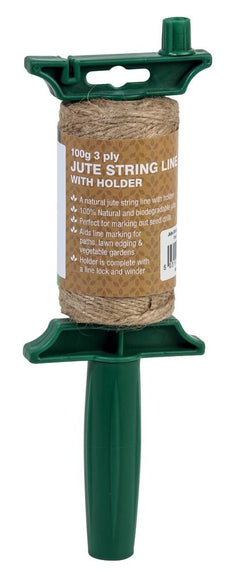 Jute String Line & Holder – Natural Garden Plant Support | Garland | Planting Line | W0567 503167050675 | AllotMate Essentials