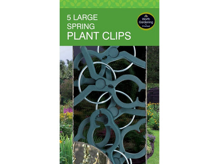 Large Spring Plant Clips – Gentle Stem Support Clips (Pack of 5) | Garland | Plant Clips | W1812 5031670518125 | AllotMate Essentials