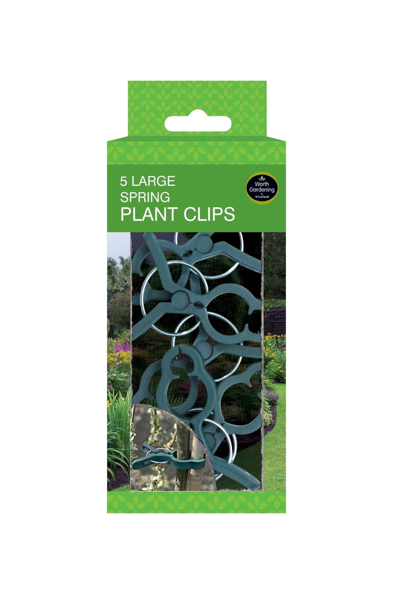 Large Spring Plant Clips – Gentle Stem Support Clips (Pack of 5) | Garland | Plant Clips | W1812 5031670518125 | AllotMate Essentials