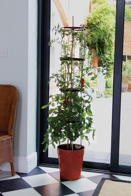 Self - Watering Grow Pot Tower – Vertical Garden System in Green, Red and Anthracite Grey | Garland | Self Watering Grow Pot | G195GR 5031670003690 | AllotMate Essentials