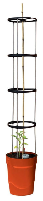 Self - Watering Grow Pot Tower – Vertical Garden System in Green, Red and Anthracite Grey | Garland | Self Watering Grow Pot | G195GR 5031670003690 | AllotMate Essentials