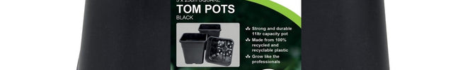 Square Tom Pots – Durable Plastic Pots for Tomatoes & Veg | Garland | Pots | G254B 5031670004222 | AllotMate Essentials