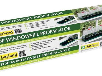 Three Top Windowsill Propagator – Compact Tray Set for Indoor Growing | Garland | Unheated Propagation | G171 05031670003201 | AllotMate Essentials