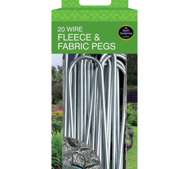 Wire Fleece & Fabric Pegs – Secure Garden Covering (20 Pack) | Garland | Pegs | W0884 5031670508843 | AllotMate Essentials