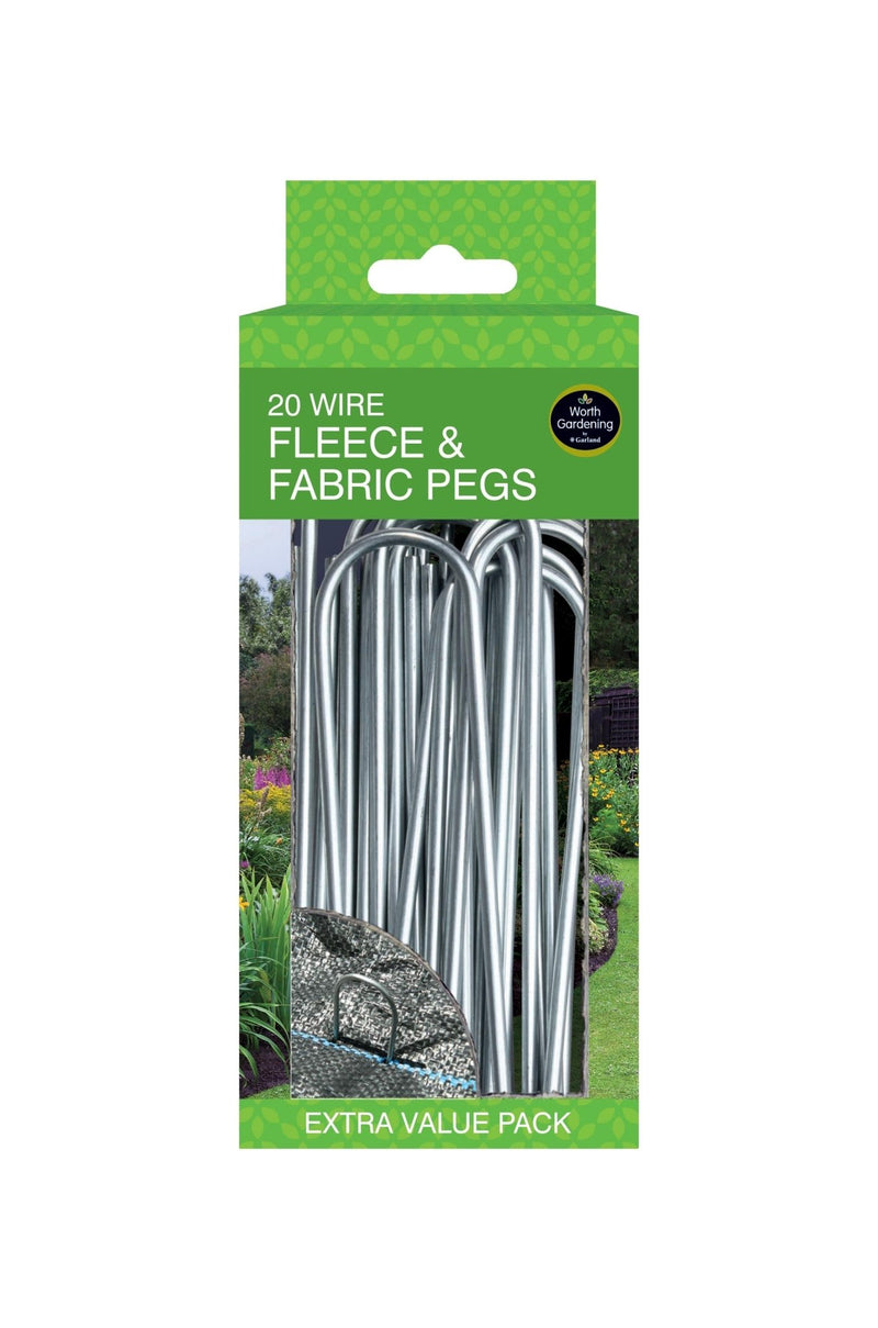 Wire Fleece & Fabric Pegs – Secure Garden Covering (20 Pack) | Garland | Pegs | W0884 5031670508843 | AllotMate Essentials
