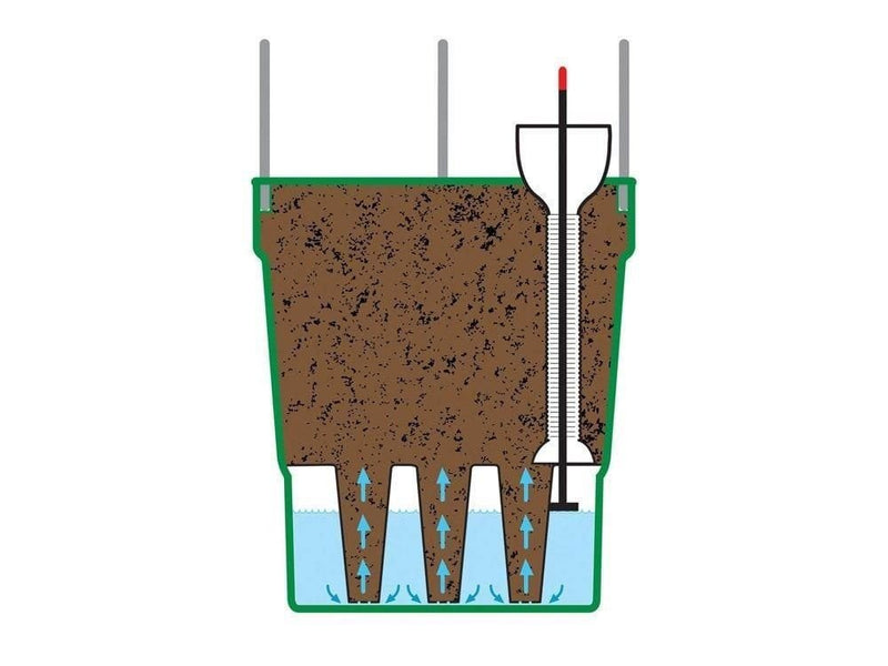 Garland Self Watering Grow Pot Tower in Anthracite Grey: 11 Litre Recycled Plastic Pot with 4 Litre Reservoir and 1.5m Aluminium Support Frame for Tomatoes, Peppers and Sweet Peas (Copy) | Self Watering Planter | 5031670003737 5031670003737 | AllotMate Essentials