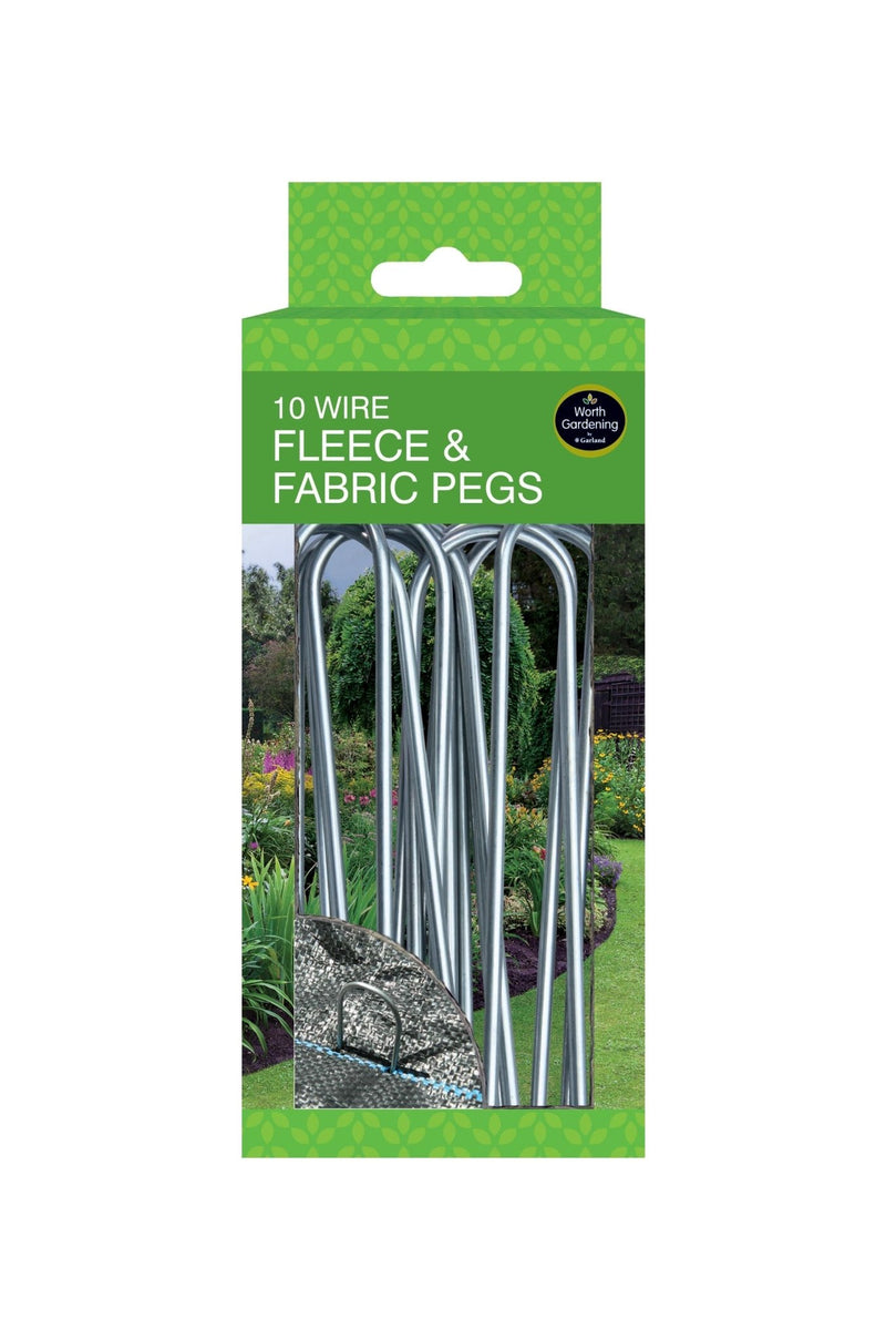Wire Fleece & Fabric Pegs – Heavy - Duty Ground Fixings (Pack of 10) | Garland | Pegs | W0885 5031670508850 | AllotMate Essentials