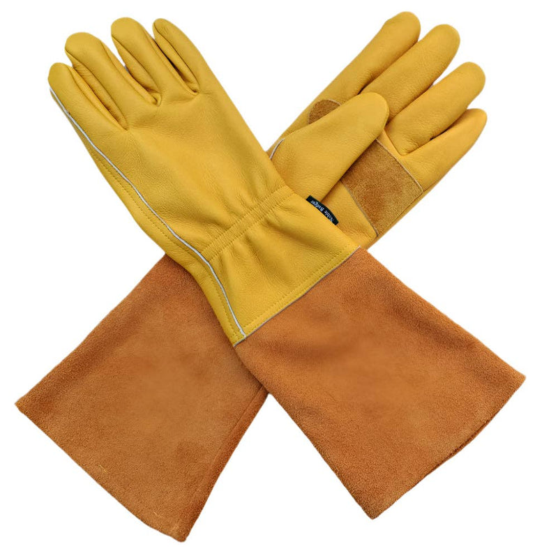 Long Leather Gardening Gauntlet for Pruning Roses and Brambles - The Noble Badger Evershot | Leather Gloves | NB1138855512  | AllotMate Essentials