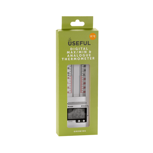 Max Min Thermometer with Analogue and Digital Display, Indoor and Greenhouse Temperature Monitor | Thermometer | 5050642070539 5050642070539 | AllotMate Essentials