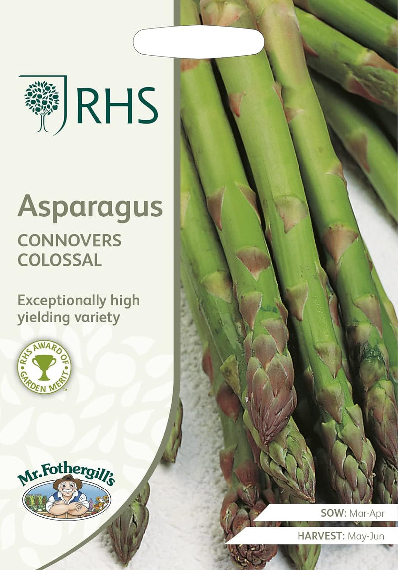 Mr Fothergills RHS Asparagus Connover's Colossal Seeds AGM Heritage Perennial | Vegetable Seeds | 5011775273396 5011775273396 | AllotMate Essentials