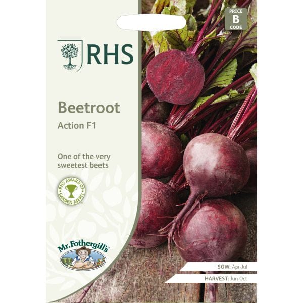Mr Fothergills RHS Beetroot Action F1 Seeds AGM Sweet Baby or Full Size | Vegetable Seeds | 5011775648606 5011775648606 | AllotMate Essentials