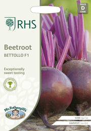 RHS BEETROOT Bettollo F1 | Vegetable Seeds | 38700 5011775387000 | AllotMate Essentials