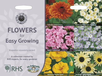 Mr Fothergill’s RHS Flowers for Easy Growing Seed Collection - Flower Seeds - AllotMate Essentials - 30099 - 5011775290386