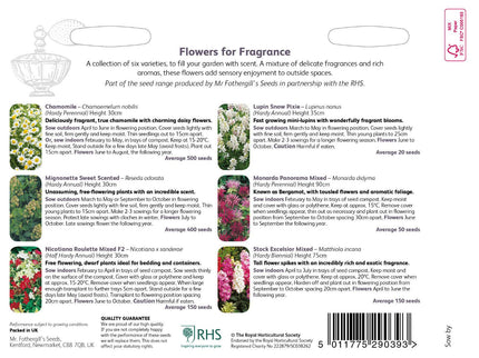 RHS Flowers for Fragrance – Scented Garden Flower Seed Mix | Mr Fothergill’s | Flower Seeds | 5011775290393 5011775290393 | AllotMate Essentials