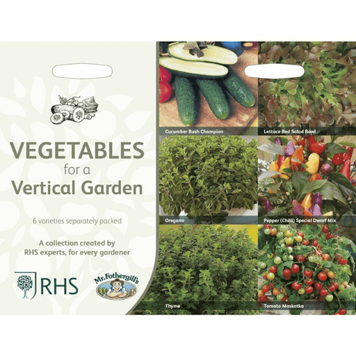 RHS Vertical Garden Veg – Space - Saving Seed Collection | Mr Fothergill’s | Vegetable Seeds | 30355 5011775290508 | AllotMate Essentials
