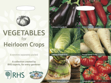 RHS Heirloom Vegetables – Heritage Seed Collection | Mr Fothergill’s | Vegetable Seeds | 29909 5011775290461 | AllotMate Essentials