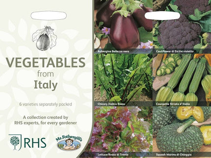 RHS Italian Vegetables – Italy Mediterranean Seed Mix | Mr Fothergill’s | Vegetable Seeds | 30385 5011775290478 | AllotMate Essentials