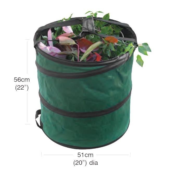 Pop Up Garden Bag, Medium 51 cm or Large 61 cm, Reusable Garden Waste Bag